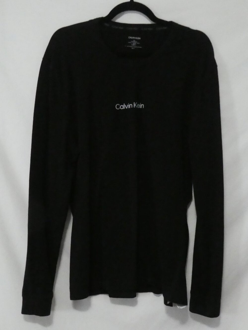 CALVIN KLEIN Men's Modern Structure Lounge Long Sleeve Tee Black - Size Large